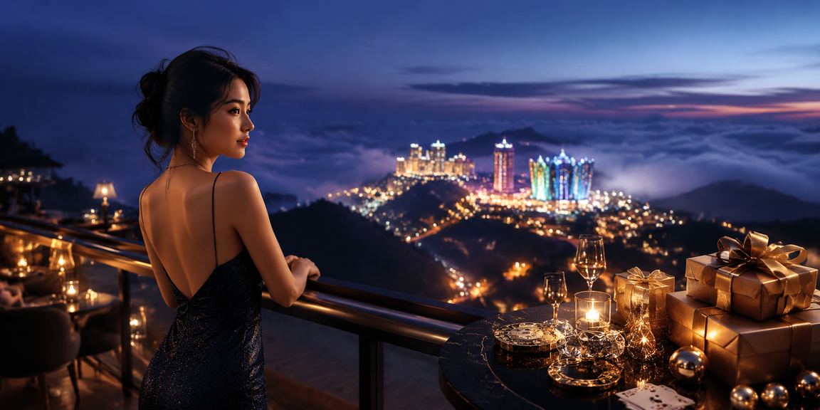 Suasana hiburan kasino Genting Highlands Malaysia dalam gaya tempatan moden