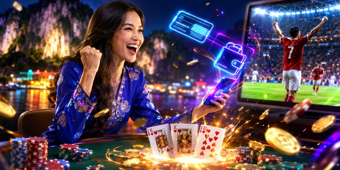 Pemain dari Ipoh menikmati permainan kasino dalam talian dengan pakaian baju kurung