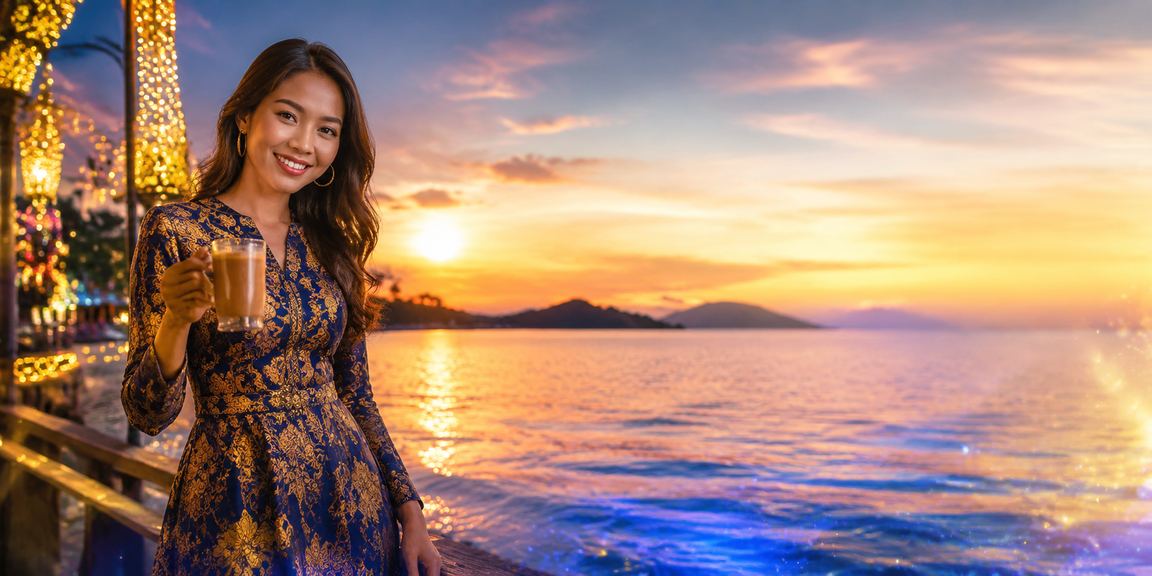 Pengguna Kota Kinabalu menikmati pertaruhan dalam talian dengan pakaian batik